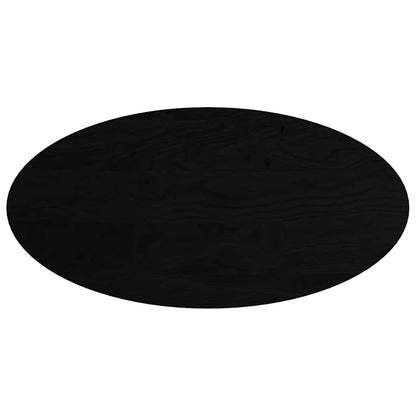 Table Top Dark Brown 120x60x2 cm Solid Wood Oak Oval