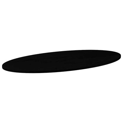 Table Top Dark Brown 120x60x2 cm Solid Wood Oak Oval