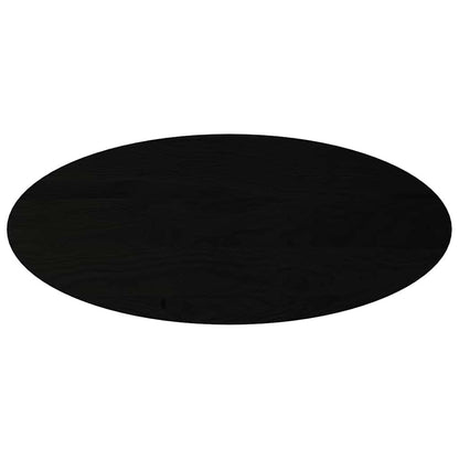 Table Top Dark Brown 140x60x2 cm Solid Wood Oak Oval