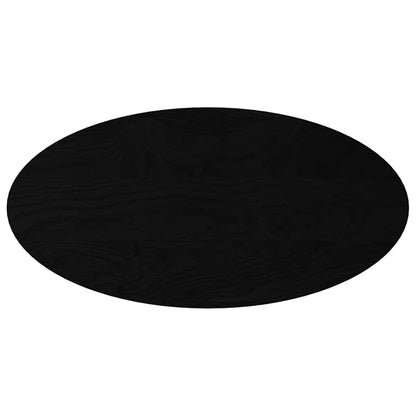 Table Top Dark Brown 100x50x4 cm Solid Wood Oak Oval