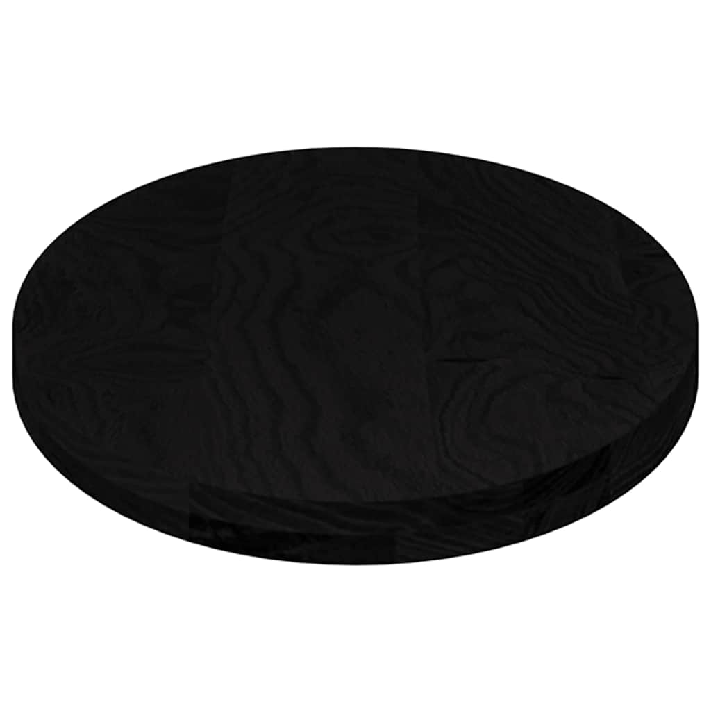 Table Top Dark Brown 100x50x4 cm Solid Wood Oak Oval