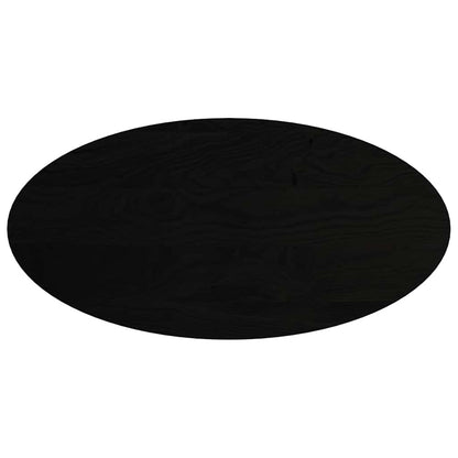 Table Top Dark Brown 120x60x4 cm Solid Wood Oak Oval