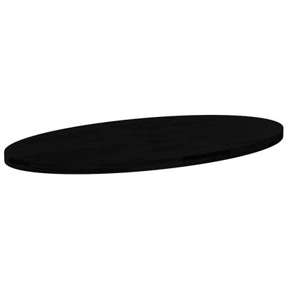 Table Top Dark Brown 120x60x4 cm Solid Wood Oak Oval