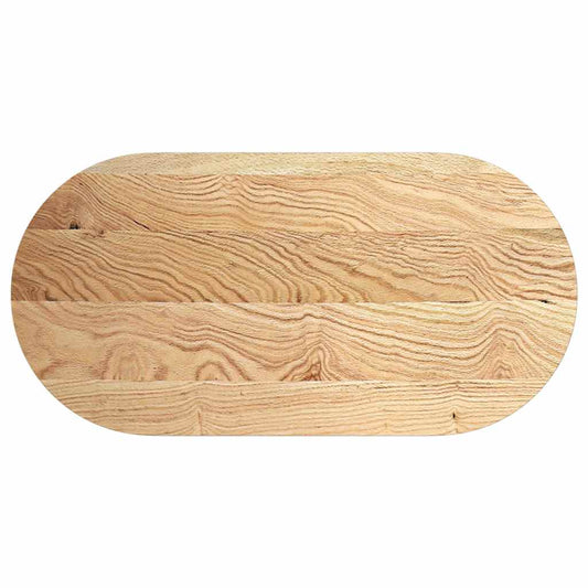 Table Top 120x60x2 cm Solid Wood Oak Oval