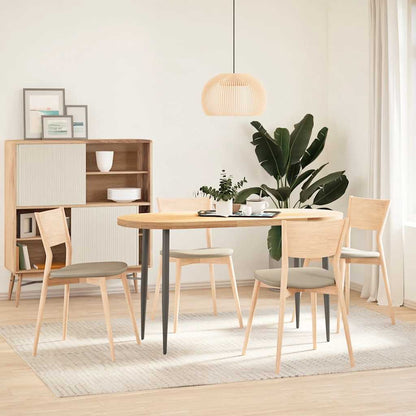 Table Top 140x60x4 cm Solid Wood Oak Oval