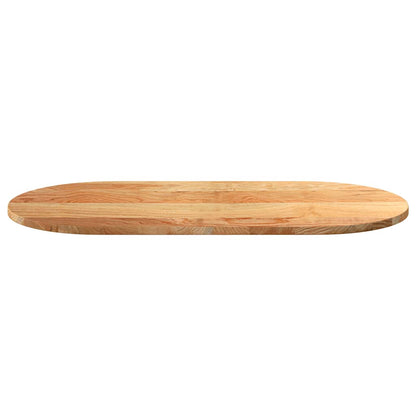Table Top Light Brown 100x50x2 cm Solid Wood Oak Oval