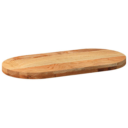 Table Top Light Brown 80x40x4 cm Solid Wood Oak Oval