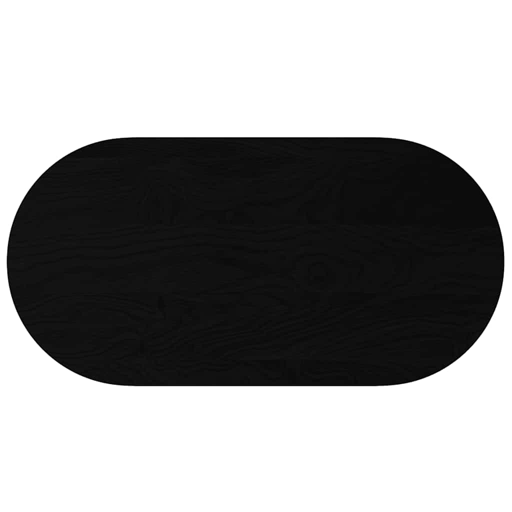 Table Top Dark Brown 120x60x2 cm Solid Wood Oak Oval