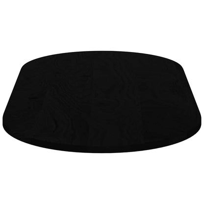 Table Top Dark Brown 120x60x2 cm Solid Wood Oak Oval