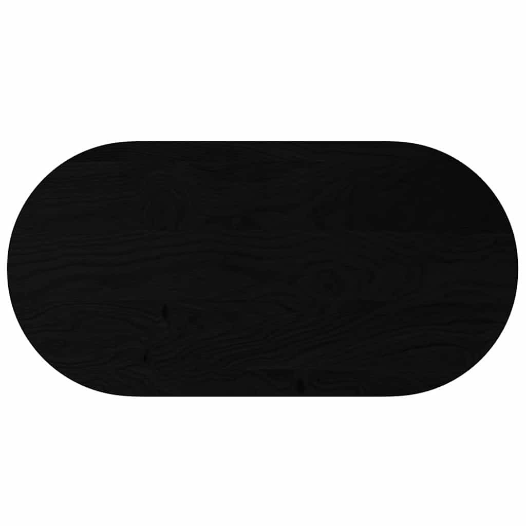 Table Top Dark Brown 120x60x4 cm Solid Wood Oak Oval