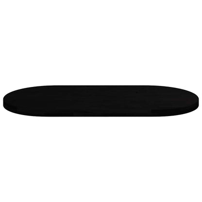 Table Top Dark Brown 120x60x4 cm Solid Wood Oak Oval