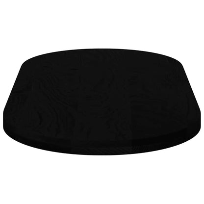Table Top Dark Brown 120x60x4 cm Solid Wood Oak Oval