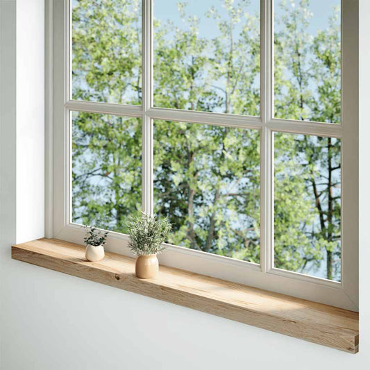 Window Sills 2 pcs Untreated 110x15x2 cm Solid Wood Oak
