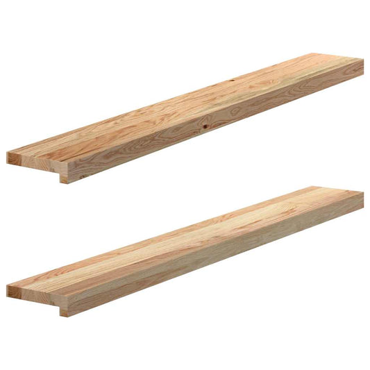 Window Sills 2 pcs Untreated 120x15x2 cm Solid Wood Oak