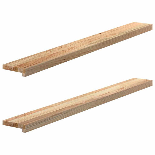 Window Sills 2 pcs Untreated 140x15x2 cm Solid Wood Oak