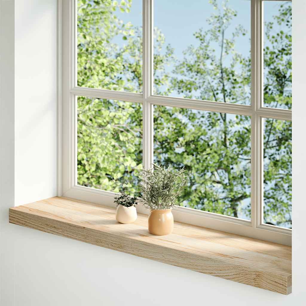 Window Sills 2 pcs Untreated 100x20x2 cm Solid Wood Oak