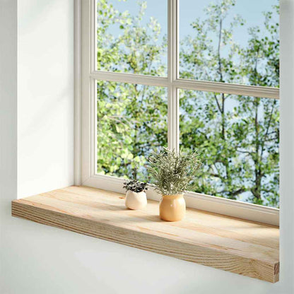 Window Sills 2 pcs Untreated 80x25x2 cm Solid Wood Oak