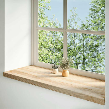Window Sills 2 pcs Untreated 120x40x2 cm Solid Wood Oak