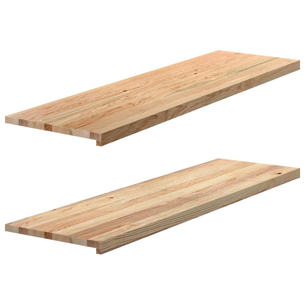 Window Sills 2 pcs Untreated 140x40x2 cm Solid Wood Oak