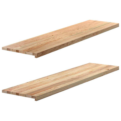 Window Sills 2 pcs Untreated 160x40x2 cm Solid Wood Oak