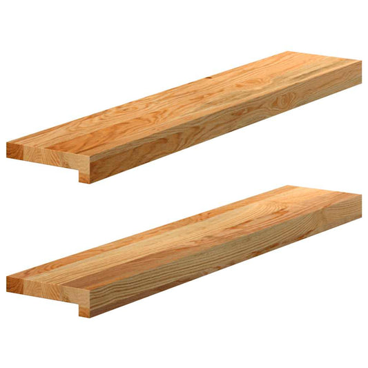 Window Sills 2 pcs Light Brown 80x15x2 cm Solid Wood Oak