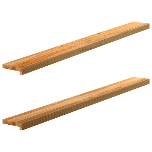 Window Sills 2 pcs Light Brown 160x15x2 cm Solid Wood Oak