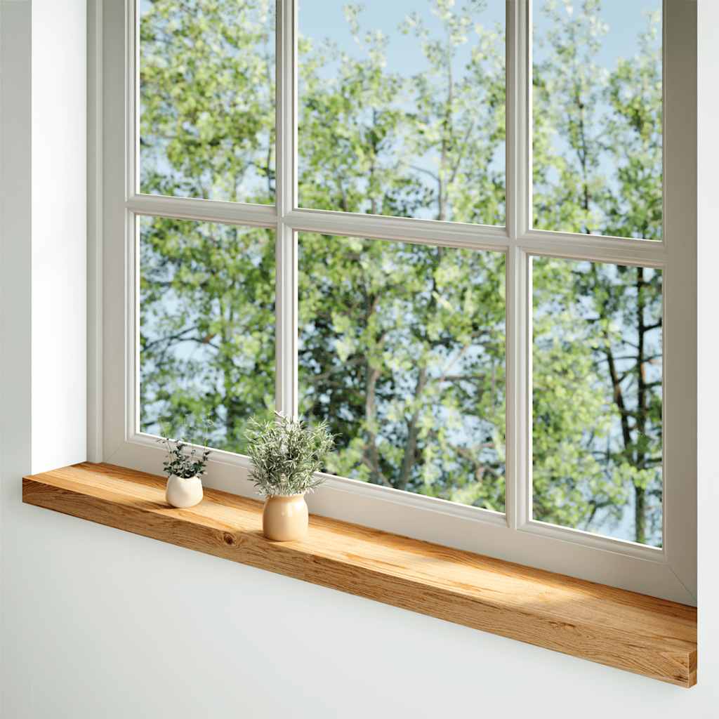 Window Sills 2 pcs Light Brown 160x15x2 cm Solid Wood Oak