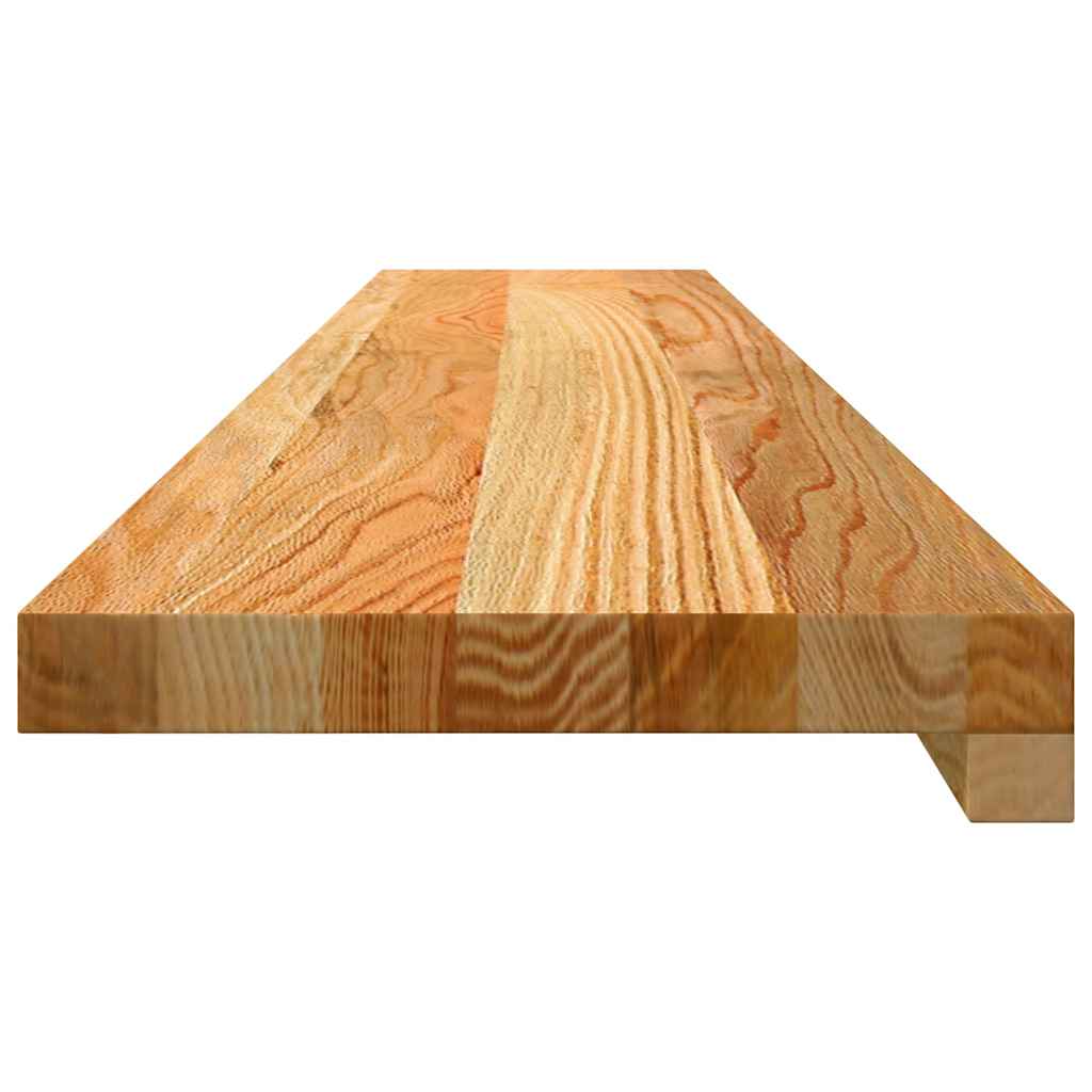 Window Sills 2 pcs Light Brown 110x20x2 cm Solid Wood Oak