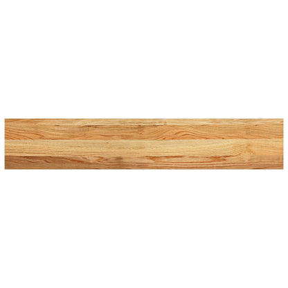 Window Sills 2 pcs Light Brown 110x20x2 cm Solid Wood Oak