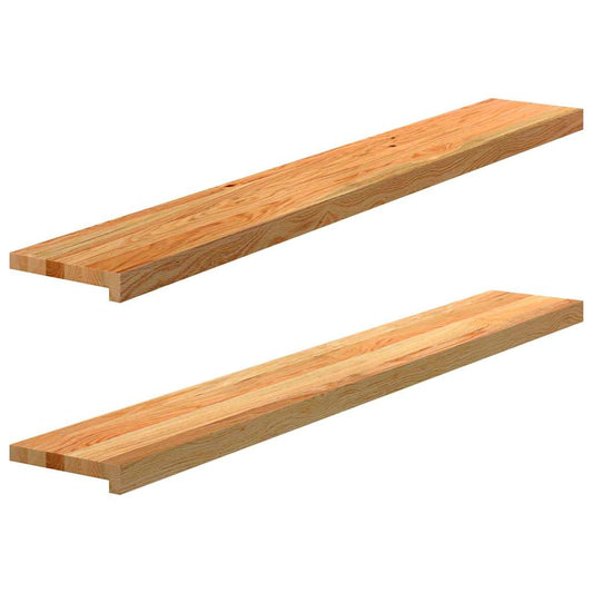 Window Sills 2 pcs Light Brown 140x20x2 cm Solid Wood Oak
