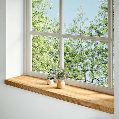 Window Sills 2 pcs Light Brown 120x25x2 cm Solid Wood Oak