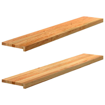 Window Sills 2 pcs Light Brown 140x25x2 cm Solid Wood Oak