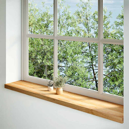 Window Sills 2 pcs Light Brown 140x25x2 cm Solid Wood Oak