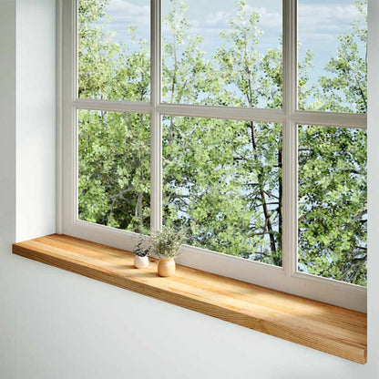 Window Sills 2 pcs Light Brown 160x25x2 cm Solid Wood Oak