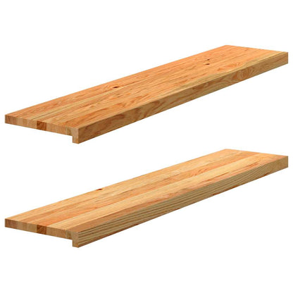 Window Sills 2 pcs Light Brown 120x30x2 cm Solid Wood Oak
