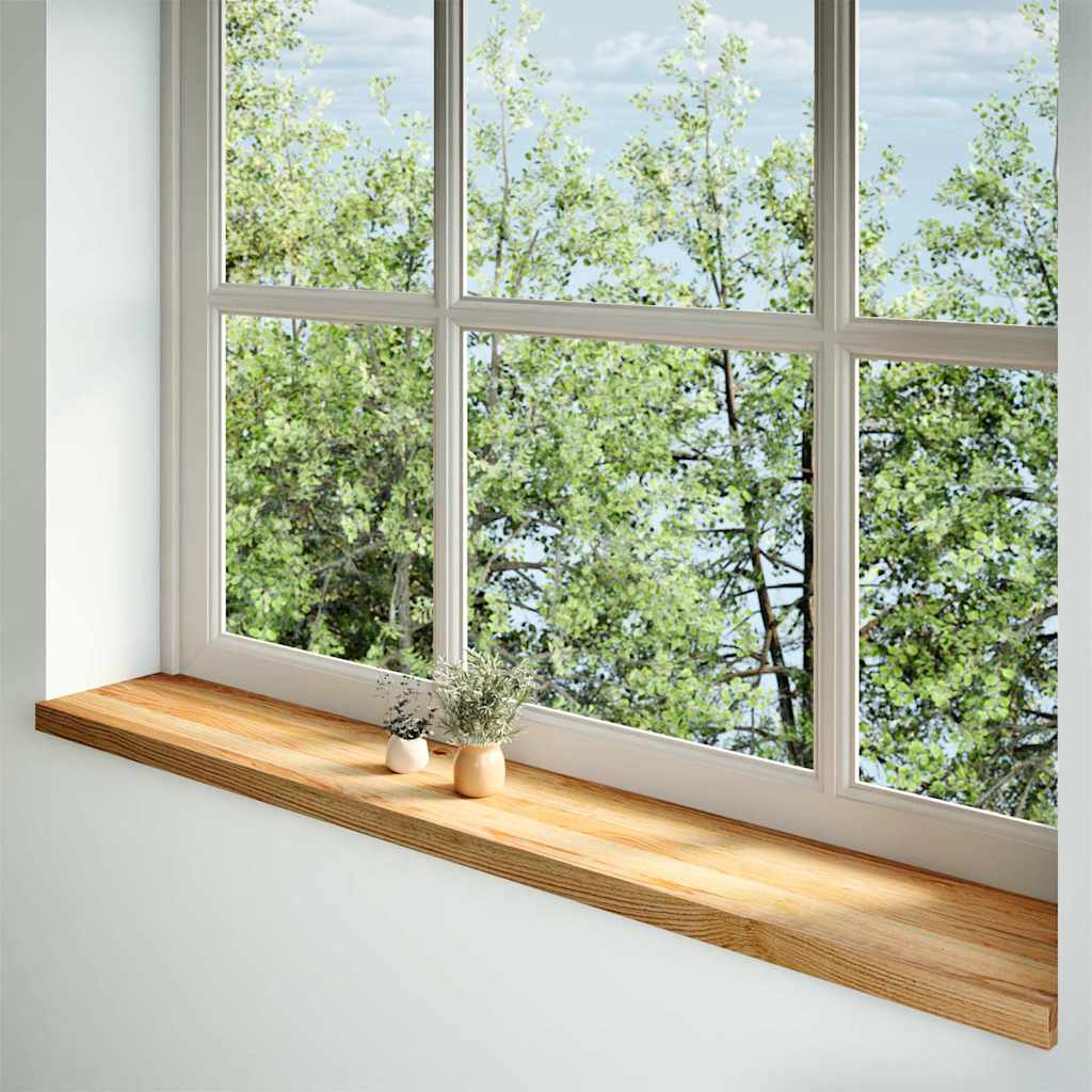 Window Sills 2 pcs Light Brown 160x30x2 cm Solid Wood Oak