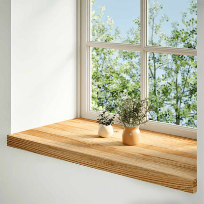 Window Sills 2 pcs Light Brown 70x40x2 cm Solid Wood Oak