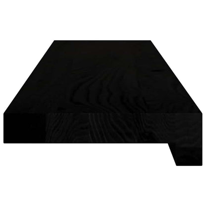 Window Sills 2 pcs Brown Black 80x15x2 cm Solid Wood Oak