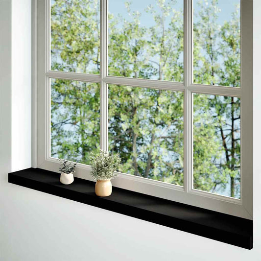 Window Sills 2 pcs Brown Black 140x15x2 cm Solid Wood Oak