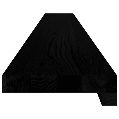 Window Sills 2 pcs Brown Black 140x15x2 cm Solid Wood Oak