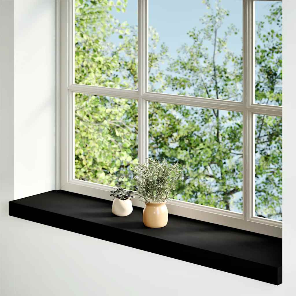 Window Sills 2 pcs Brown Black 70x20x2 cm Solid Wood Oak