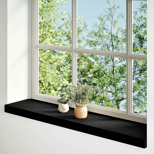 Window Sills 2 pcs Brown Black 70x20x2 cm Solid Wood Oak