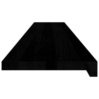 Window Sills 2 pcs Brown Black 140x25x2 cm Solid Wood Oak