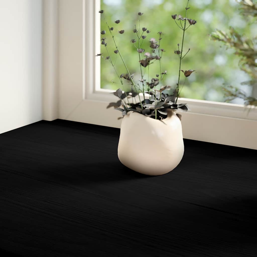 Window Sills 2 pcs Brown Black 80x30x2 cm Solid Wood Oak