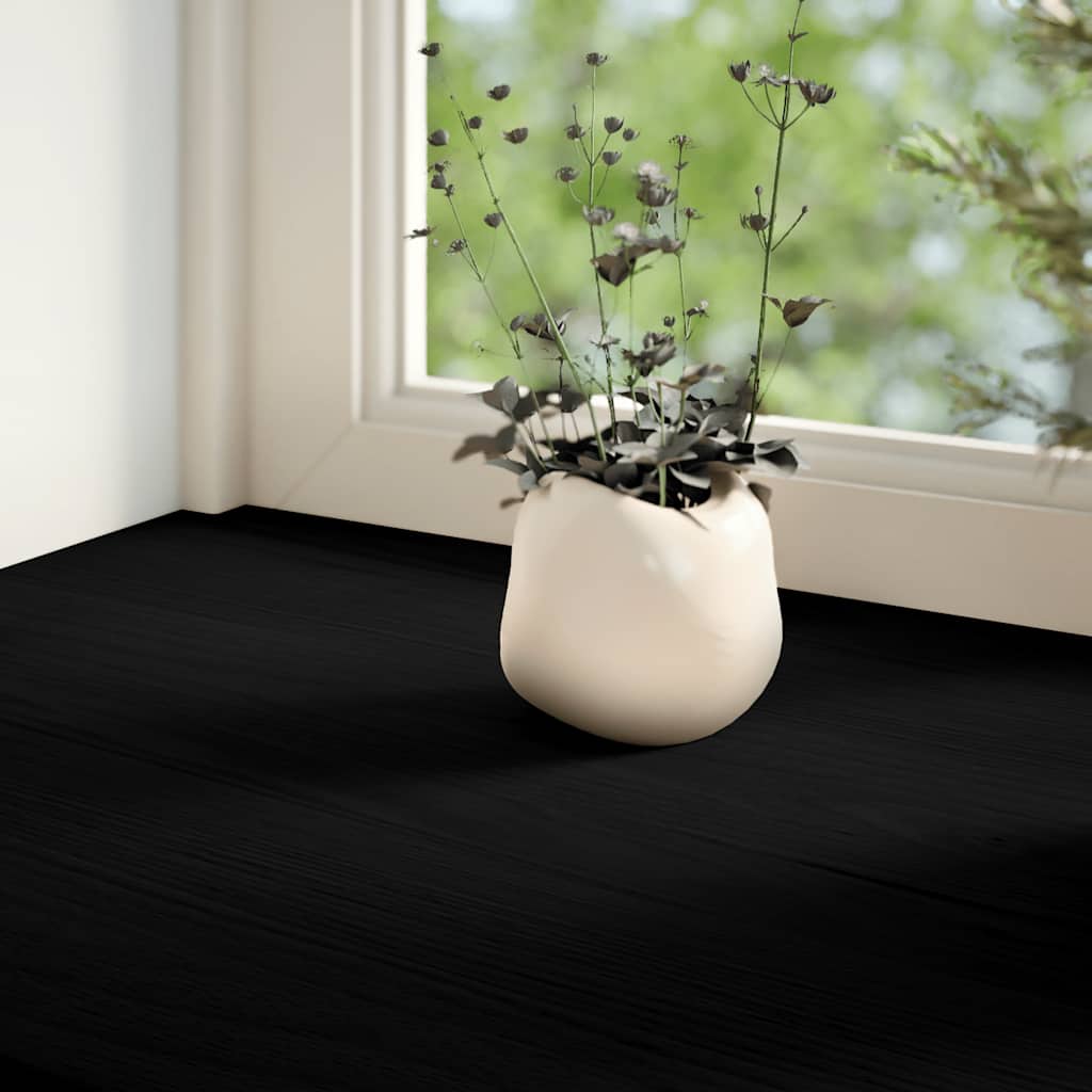 Window Sills 2 pcs Brown Black 90x30x2 cm Solid Wood Oak