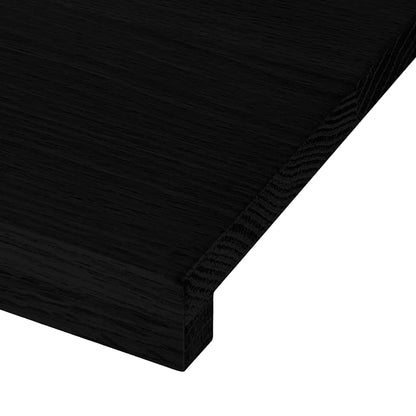 Window Sills 2 pcs Brown Black 90x30x2 cm Solid Wood Oak