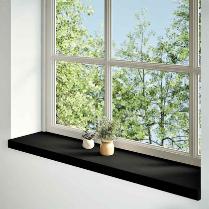 Window Sills 2 pcs Brown Black 100x30x2 cm Solid Wood Oak