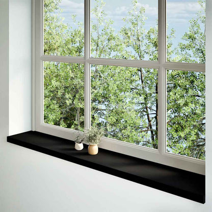 Window Sills 2 pcs Brown Black 160x30x2 cm Solid Wood Oak