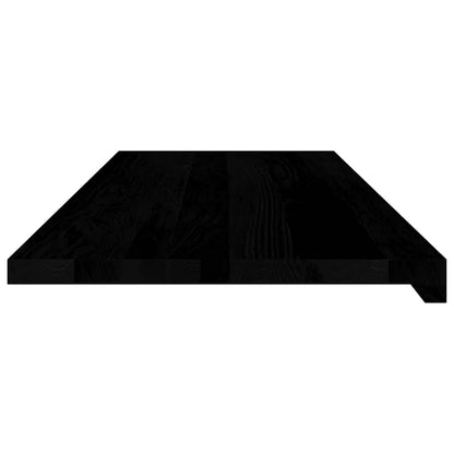 Window Sills 2 pcs Brown Black 110x40x2 cm Solid Wood Oak
