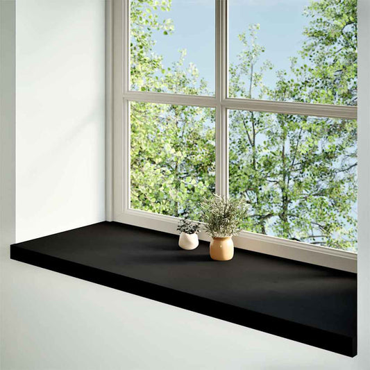Window Sills 2 pcs Brown Black 120x40x2 cm Solid Wood Oak